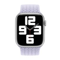 Apple Gevlochten solobandje Apple Watch | 44/45/46/49 mm - Maat 9 - Purple Fog