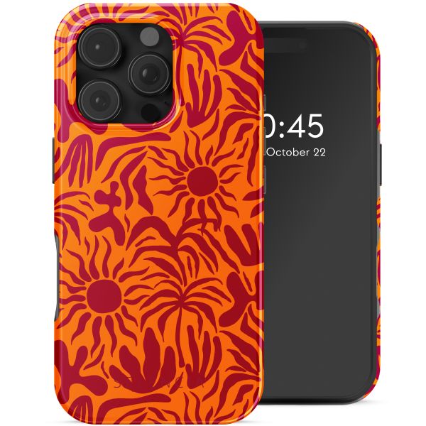 Selencia Vivid Tough Backcover met MagSafe Apple iPhone 16 Pro - Tropical Vibes Apricot