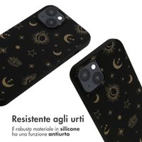 imoshion Siliconen design hoesje met koord Apple iPhone 14 Plus - Sky Black