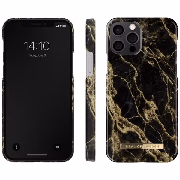 iDeal of Sweden Fashion Backcover Apple iPhone 12 (Pro) - Golden Smoke Marble