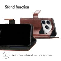 imoshion Luxury Wallet Case Apple iPhone 18 Pro / 17 Pro - Dark Brown