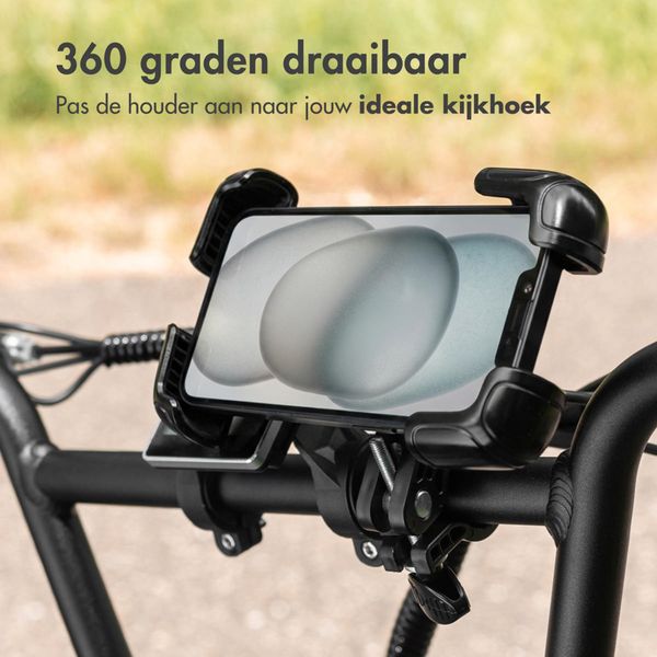 imoshion Rugged Telefoonhouder Fiets - 360° draaibaar - Universeel - Zwart - Samsung Galaxy S26 Ultra