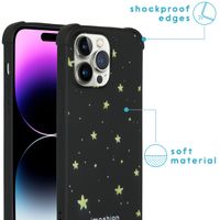 imoshion Design hoesje met koord iPhone 14 Pro Max - Sterren - Goud