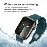 imoshion Siliconen geweven bandje Apple Watch Series 1 t/m 10 / SE / Ultra (2) (44/45/46/49 mm) - Donkergroen