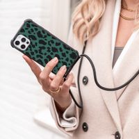 imoshion Design hoesje met koord Huawei P30 Lite - Luipaard - Groen / Zwart