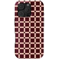 Selencia Vivid Backcover met MagSafe Apple iPhone 16 Pro Max - Check This Burgundy