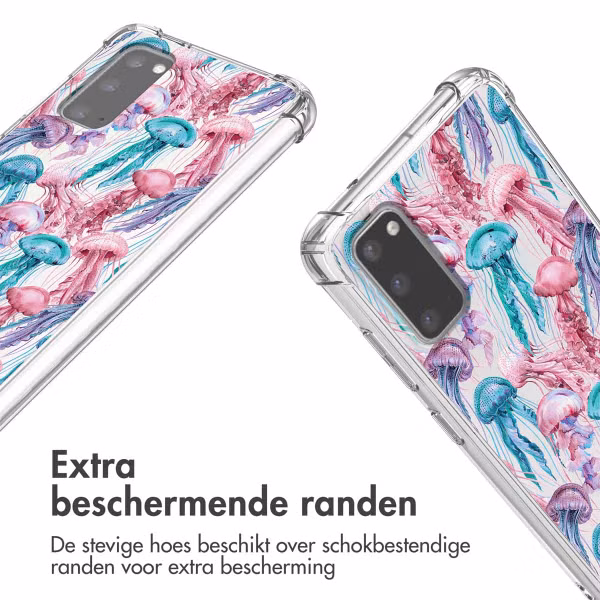imoshion Design hoesje met koord Samsung Galaxy S20 - Jellyfish Watercolor