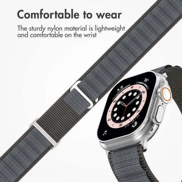 Accezz Nylon Alpine Band Apple Watch | 44/45/46/49 mm - Dark Grey