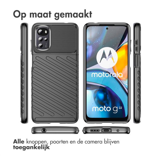 imoshion Thunder Backcover Motorola Moto G22 / E32 / E32s - Zwart