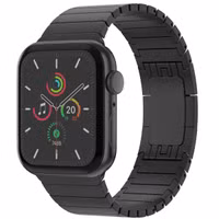 Selencia Stalen schakelband Apple Watch Series 1 t/m 9 / SE (38/40/41 mm) | Series 10 / 11 (42 mm) - Zwart