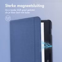 imoshion Canvas Sleepcover Bookcase met stand Kobo Sage / Tolino Epos 3 - Donkerblauw
