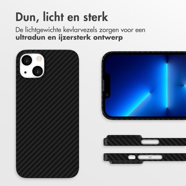 Accezz MagSafe Kevlar Backcover Apple iPhone 13 - Zwart