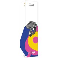 Accezz EasyLock telefoonhouder fiets - inclusief hoesje Apple iPhone 15 - Aluminium - 360 graden draaibaar - Zwart