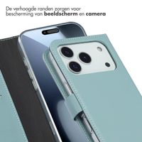 Selencia Echt Leren Bookcase Apple iPhone 17 Pro - Air Blue