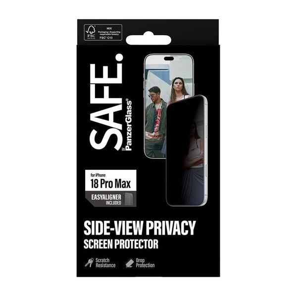 SAFE by PanzerGlass Privacy Screenprotector Ultra Wide Fit met applicator Apple iPhone 18 Pro Max