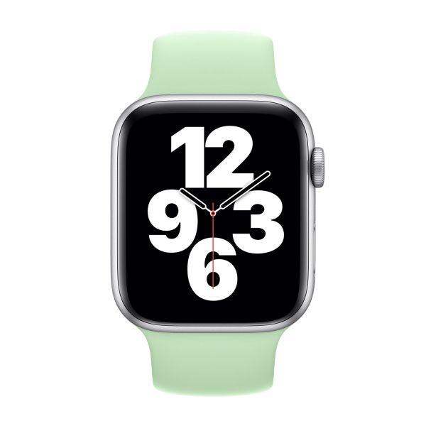 Apple Siliconen solobandje Apple Watch | 38/40/41/42 mm - Maat 7 - Pistachio