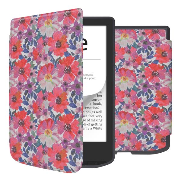 imoshion Design Slim Soft Case Sleepcover Pocketbook Verse / Verse Pro / Vivlio Light / Light HD - Flower Watercolor