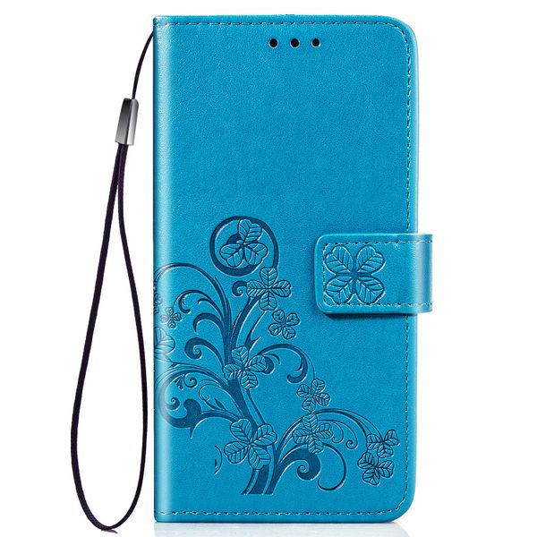 Klavertje Bloemen Bookcase Sony Xperia 1 II - Turquoise