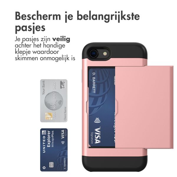 imoshion Backcover met pasjeshouder iPhone SE (2022 / 2020) / 8 / 7 - Rosé Goud