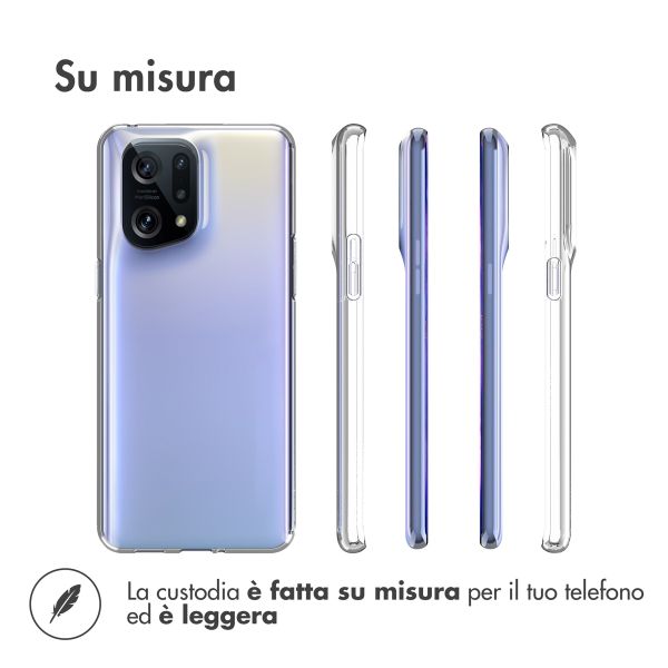 Accezz Clear Backcover Oppo Find X5 Pro 5G - Transparant