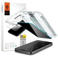 Spigen EZ Fit GLAS.tR met installatietray - Privacy Glass - 1 pack Apple iPhone 15 Pro Max