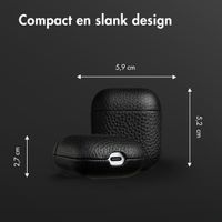 Accezz Echt Leren Case AirPods 1 / 2 - Zwart