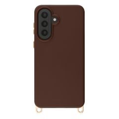 Selencia Rivièra MagSafe Backcover met afneembare haakjes Samsung Galaxy A57 (5G) - Choco Brown