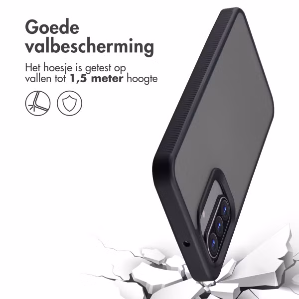 Accezz Rugged Frosted Backcover Samsung Galaxy A17 - Zwart