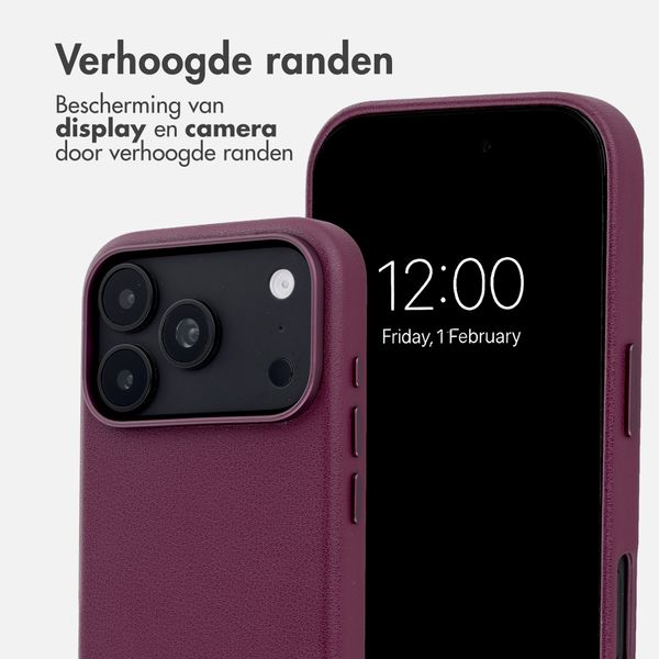 Accezz MagSafe Leather Backcover Apple iPhone 18 Pro Max / 17 Pro Max - Heath Purple