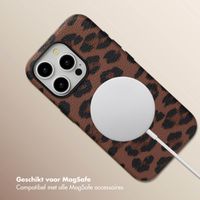Selencia Sabi Backcover Panterprint met MagSafe Apple iPhone 15 Pro - Mocha Brown