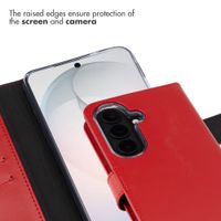 Selencia Genuine Leather Book Case Samsung Galaxy S26 - Red