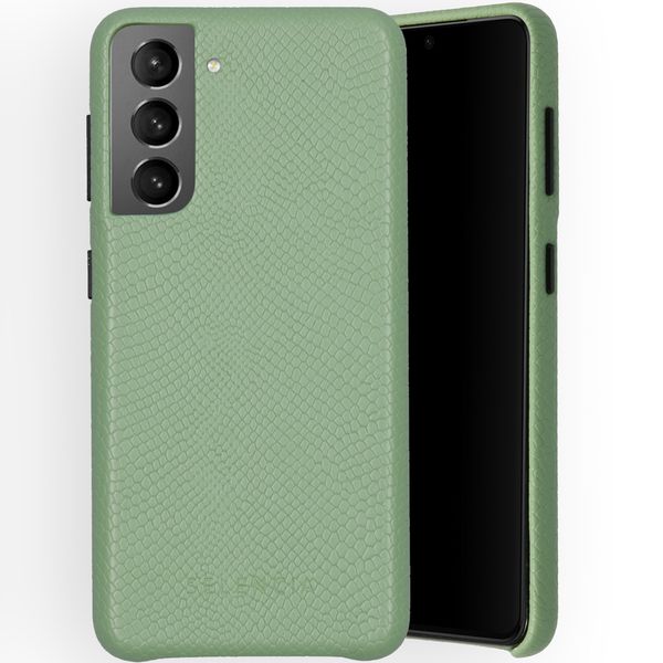 Selencia Gaia Slang Backcover Samsung Galaxy S21 Plus - Groen