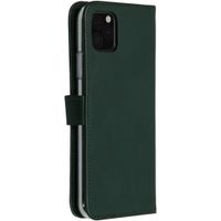 Selencia Echt Leren Bookcase Apple iPhone 11 Pro Max - Groen