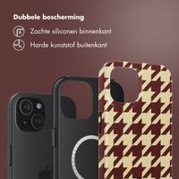 Selencia Vivid Backcover met MagSafe Apple iPhone 15 - Pied-de-Poule