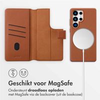 Accezz Leather Bookcase 2-in-1 met MagSafe Samsung Galaxy S25 Ultra - Sienna Brown