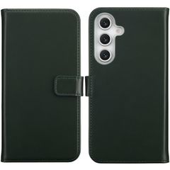 Selencia Echt Leren Bookcase Samsung Galaxy S25 FE - Groen