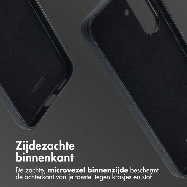 Accezz MagSafe Leather Backcover Samsung Galaxy A36 / A56 - Onyx Black