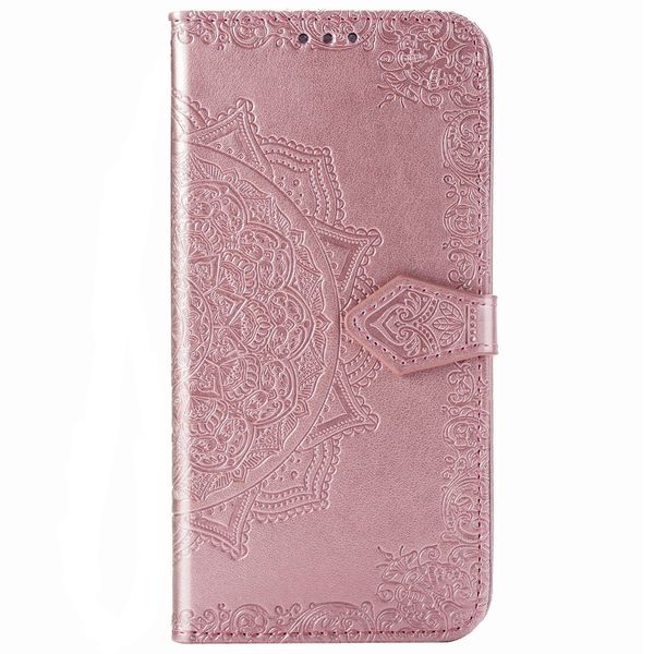 Mandala Bookcase iPhone 12 (Pro) - Rosé Goud