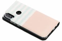Ontwerp je eigen Compact gel bookcase hoes Huawei P20 Lite - Wit
