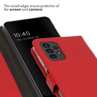Selencia Echt Leren Bookcase Samsung Galaxy A13 (4G) - Rood