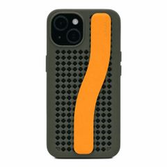 Callbuddy Hoesje met Strap Apple iPhone 17e / 16e / 15 / 14 / 13 - Camo Orange