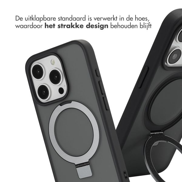 Accezz Ring Stand Backcover met MagSafe Apple iPhone 15 Pro - Zwart