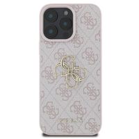 Guess 4G Metal Logo Backcover Apple iPhone 16 Pro - Roze