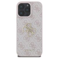 Guess 4G Metal Logo Backcover iPhone 16 Pro - Roze