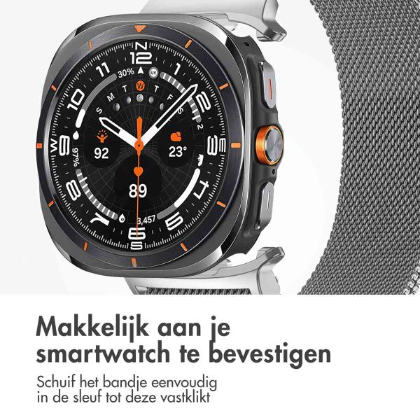 imoshion Milanees magnetisch bandje Samsung Galaxy Watch Ultra (2024/2025) - Zilver