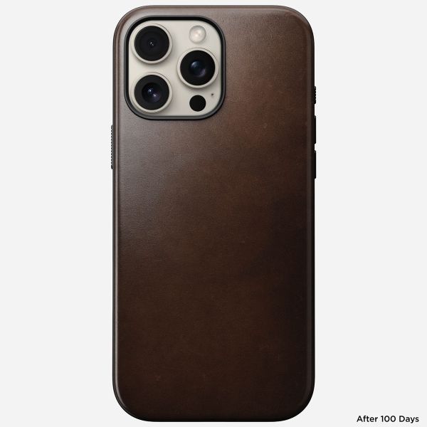 Nomad Modern Horween Leather Case Apple iPhone 16 Pro Max - Rustic Brown