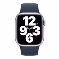 Apple Siliconen solobandje Apple Watch | 44/45/46/49 mm - Maat 2 - Storm Blue