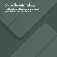 Accezz Smart Silicone Bookcase Apple iPad 6 (2018) 9.7 inch / iPad 5 (2017) 9.7 inch - Donkergroen