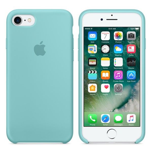 Apple Silicone Backcover Apple iPhone SE (2022 / 2020) / 8 / 7 - Sea Blue