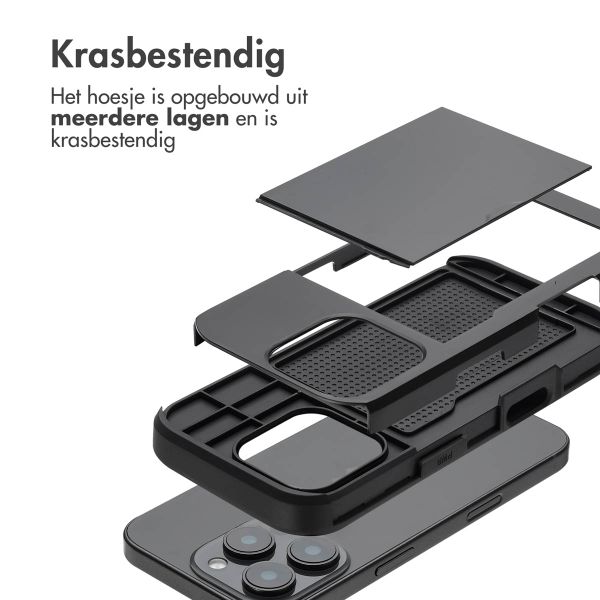 imoshion Backcover met pasjeshouder Apple iPhone 16 Pro - Zwart